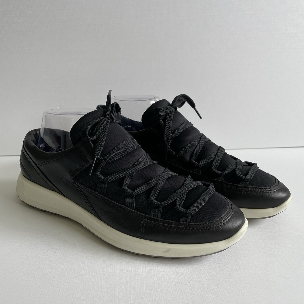 ECCO Flexure Runner II Women's 41 US 10 Black Leather Sneaker Lace Up Athleisure